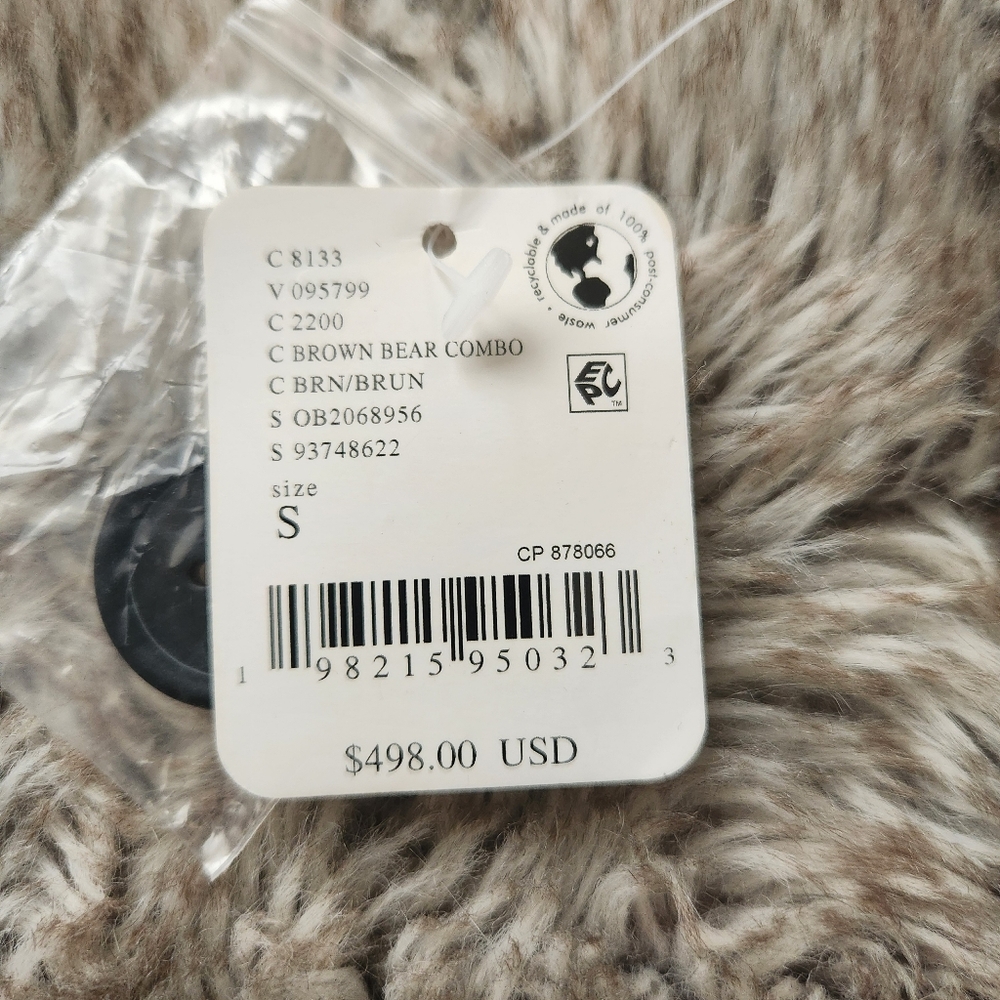 We The Free Andies Vegan Moto‎ Jacket Brown Bear Combo Women's Size Small - Picture 12 of 16